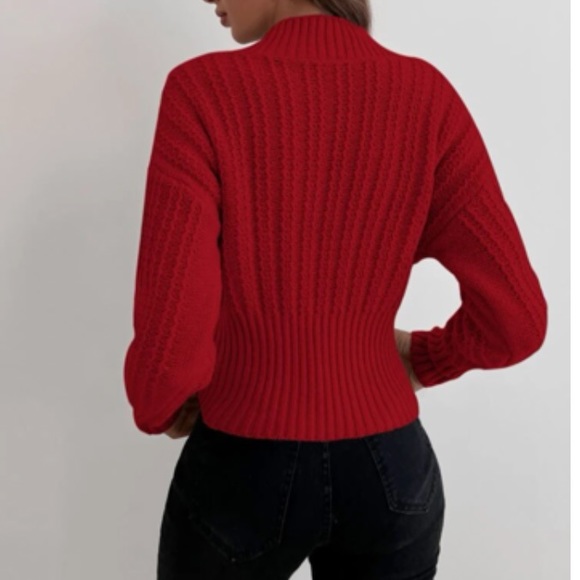 Cozy V neck wrap sweater - Picture 4 of 15